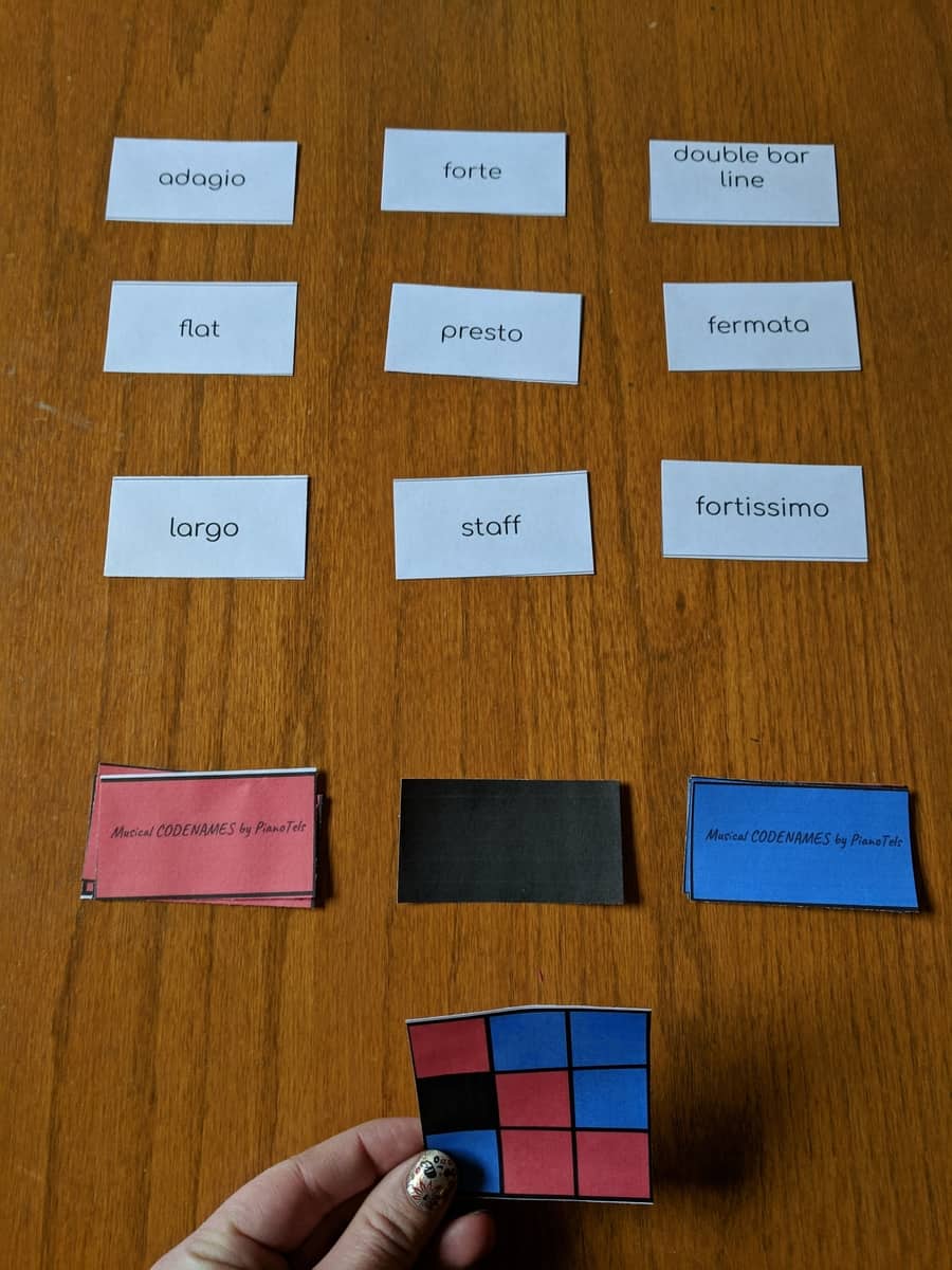 Musical CODENAMES| Free Piano Teaching Game (Digital Print) | pianotels.com