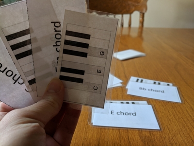 Major and Minor Chord Music Flashcards