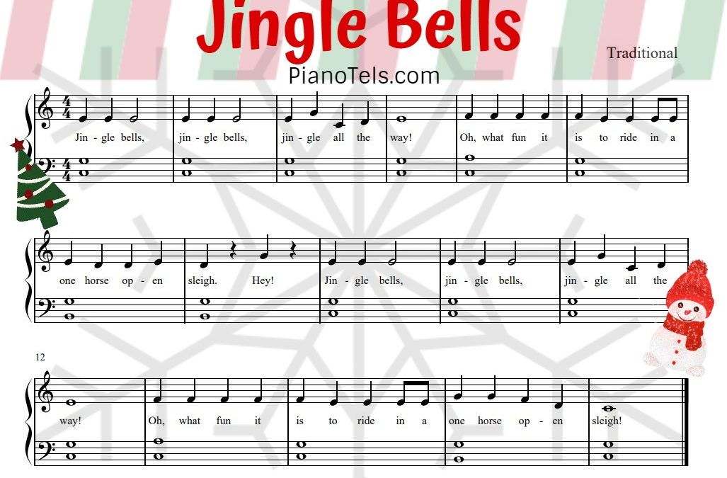 Jingle Bells | Free Easy Piano Sheet Music (Digital Print)